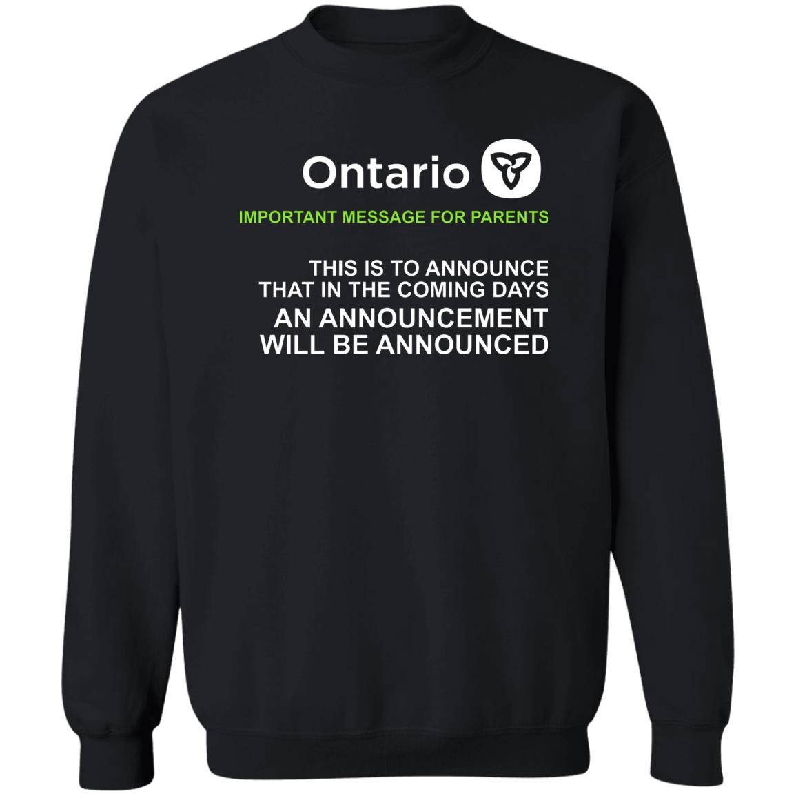 Ontario Government Announcement Shirt Ontario T Shirt Ontario Travis Dhanraj Government T Shirt Hoodie Sweatshirt - Teechipus