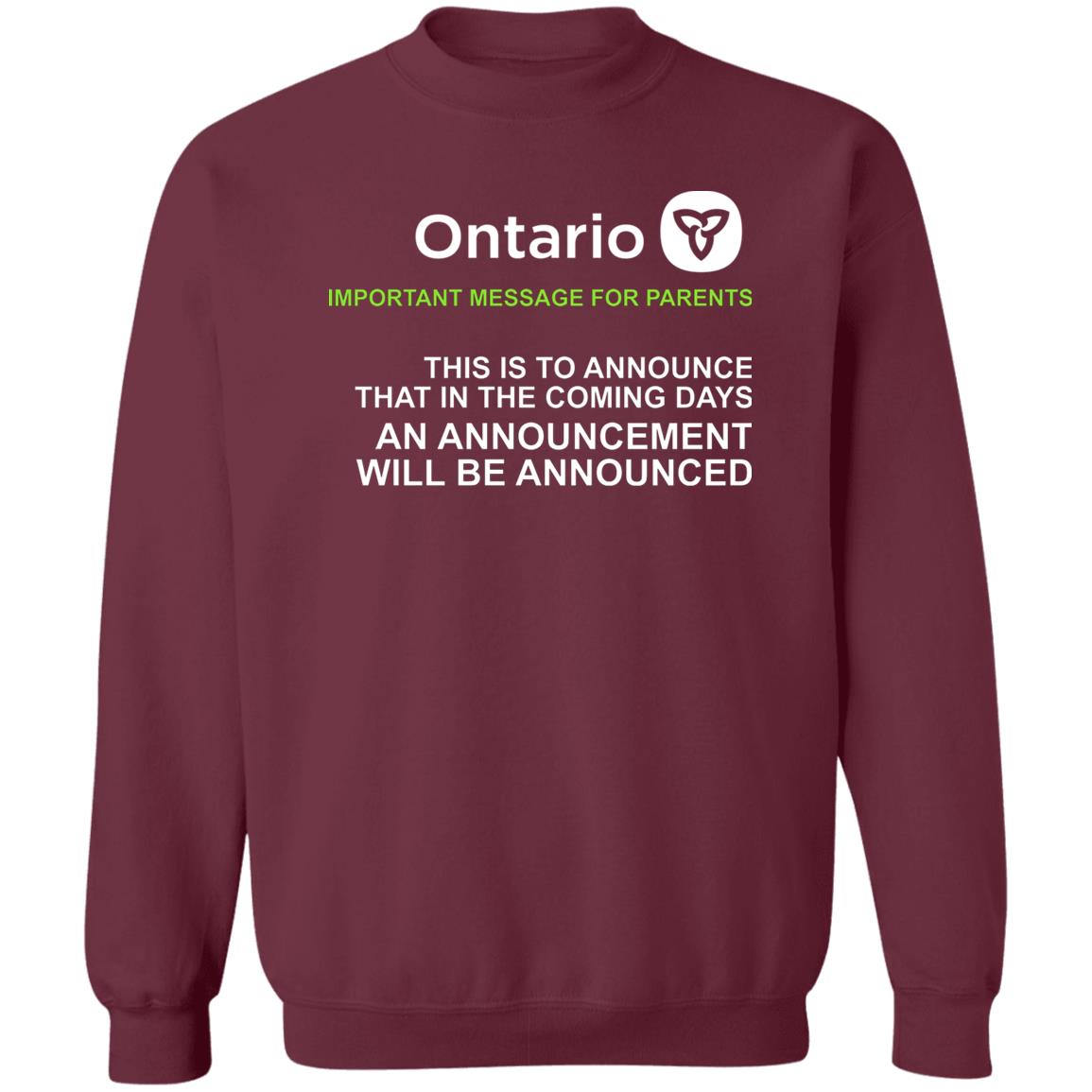 Ontario Government Announcement Shirt Ontario T Shirt Ontario Travis Dhanraj Government T Shirt Hoodie Sweatshirt - Teechipus