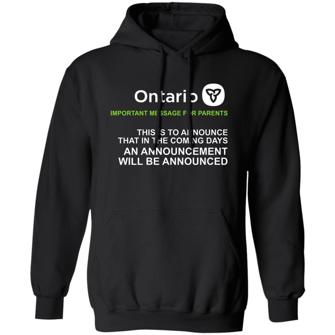 Ontario Government Announcement Shirt Ontario T Shirt Ontario Travis Dhanraj Government T Shirt Hoodie Sweatshirt - Teechipus