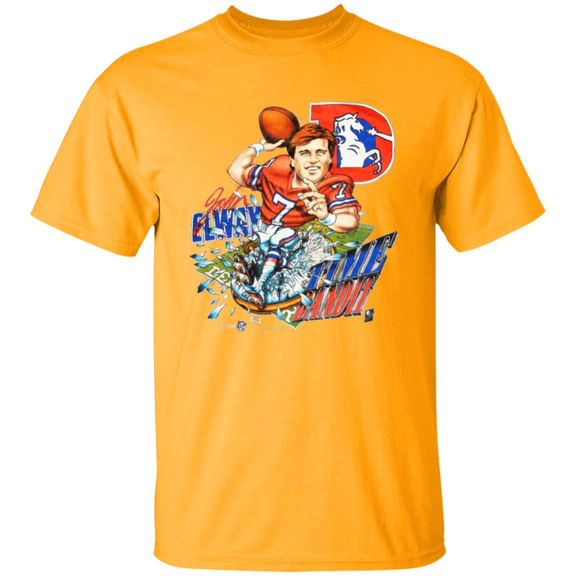 Jerry Jeudy In A Vintage John Elway Shirt Jerry Jeudy Denver Broncos John Elway Time Bandit Shirt Hoodie Sweatshirt - Teechipus