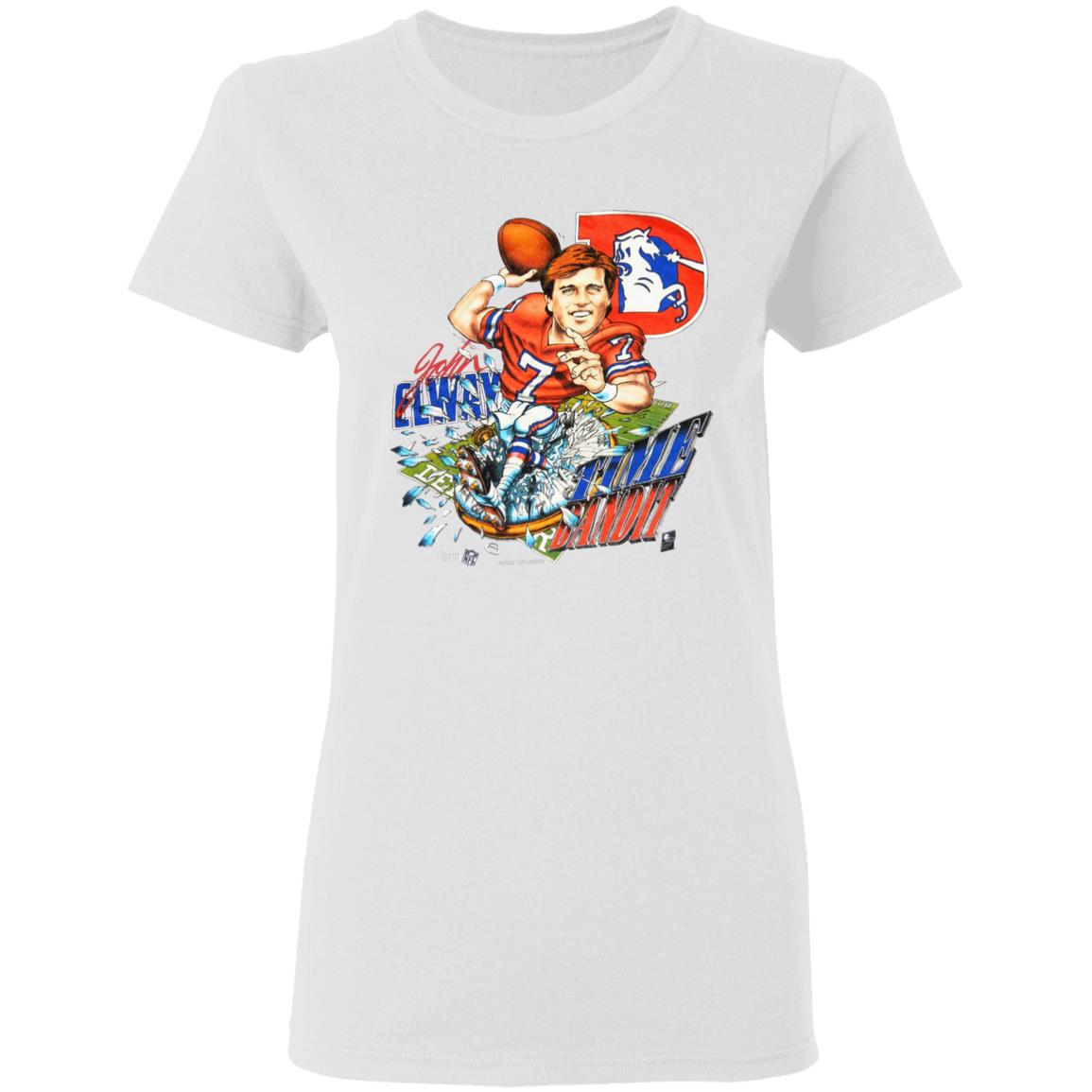 Jerry Jeudy In A Vintage John Elway Shirt Jerry Jeudy Denver Broncos John Elway Time Bandit Shirt Hoodie Sweatshirt - Teechipus