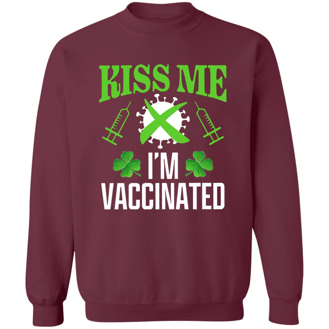 Kiss Me Im Vaccinated Shirt St Patrick Kiss Me Im Vaccinated Shirt Shamrock Kiss Me Im Vaccinated Shirt - Teechipus