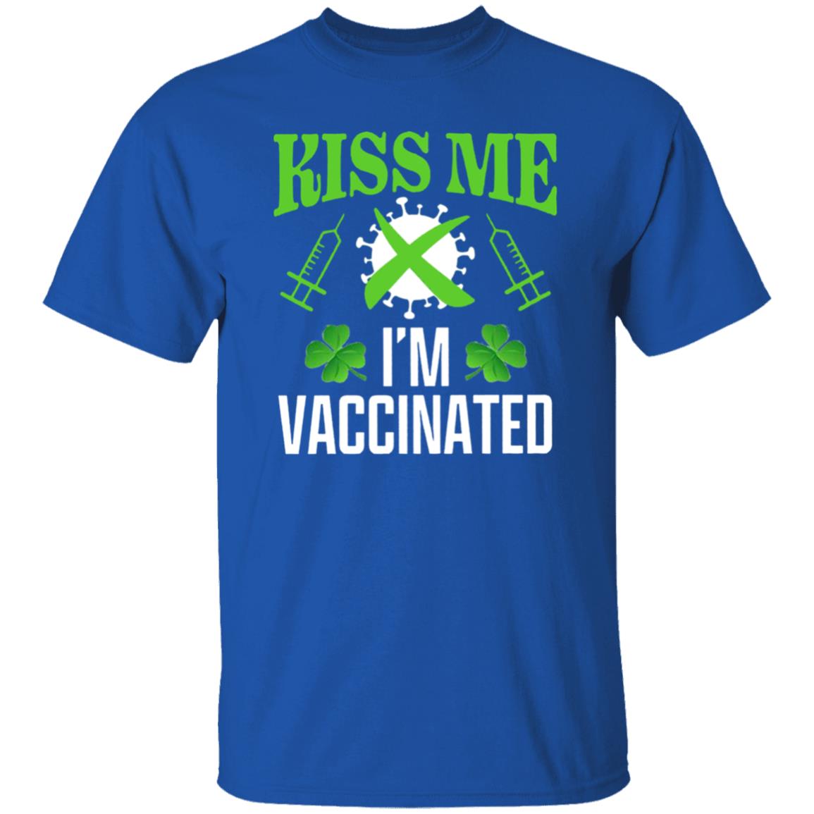 Kiss Me Im Vaccinated Shirt St Patrick Kiss Me Im Vaccinated Shirt Shamrock Kiss Me Im Vaccinated Shirt - Teechipus
