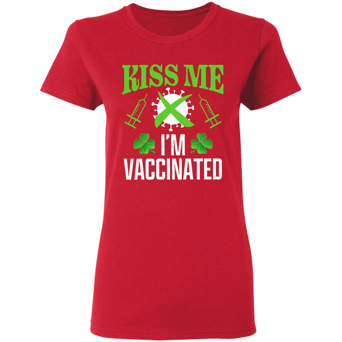 Kiss Me Im Vaccinated Shirt St Patrick Kiss Me Im Vaccinated Shirt Shamrock Kiss Me Im Vaccinated Shirt - Teechipus
