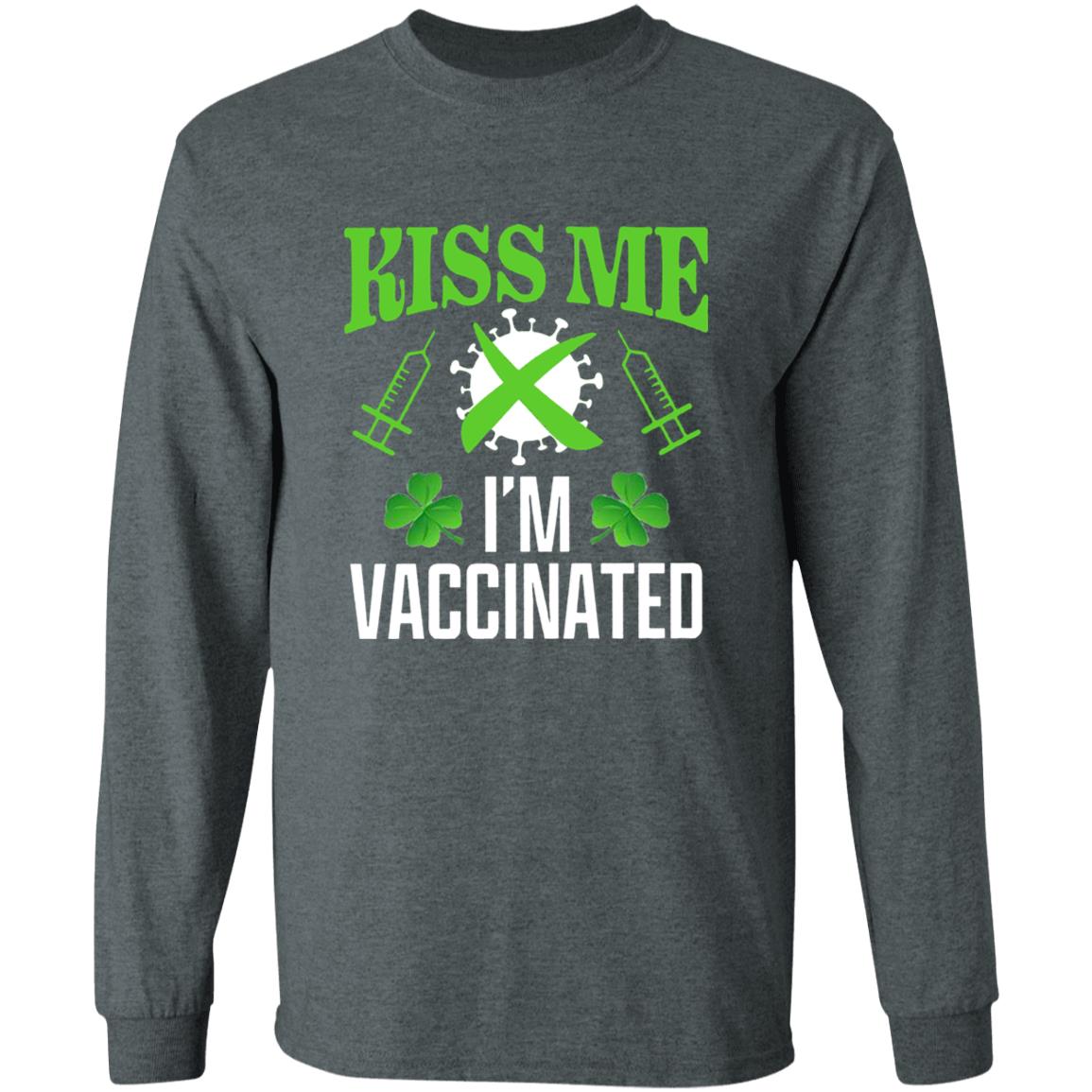 Kiss Me Im Vaccinated Shirt St Patrick Kiss Me Im Vaccinated Shirt Shamrock Kiss Me Im Vaccinated Shirt - Teechipus