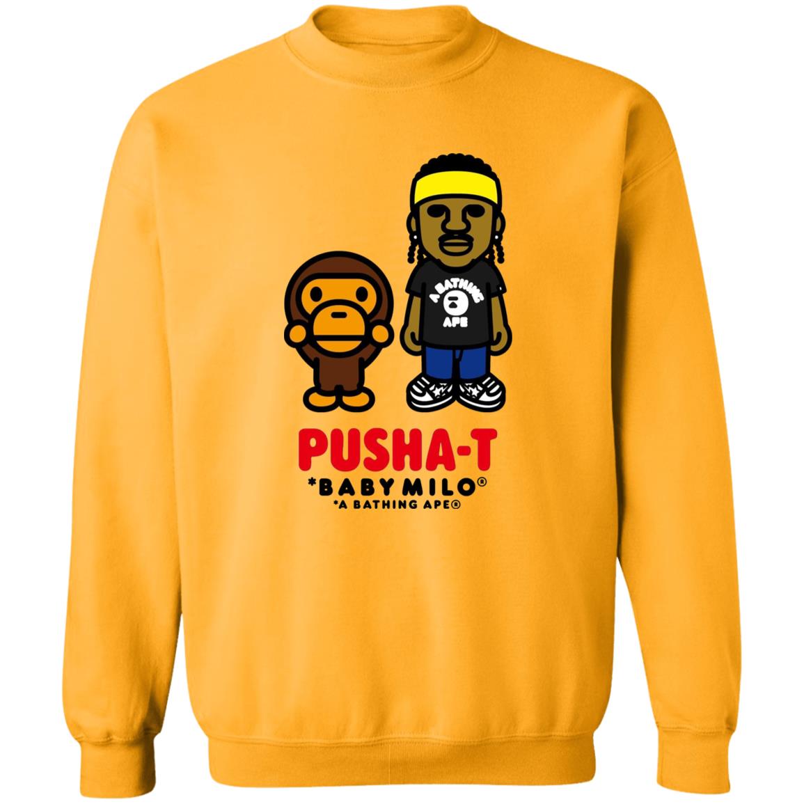 Bape X Pusha T Baby Milo Shirt Drummond Pusha T Baby Milo Shirt Los Angeles Lakers Bape X Pusha T Baby Milo Shirt Hoodie Sweatshirt - Teechipus