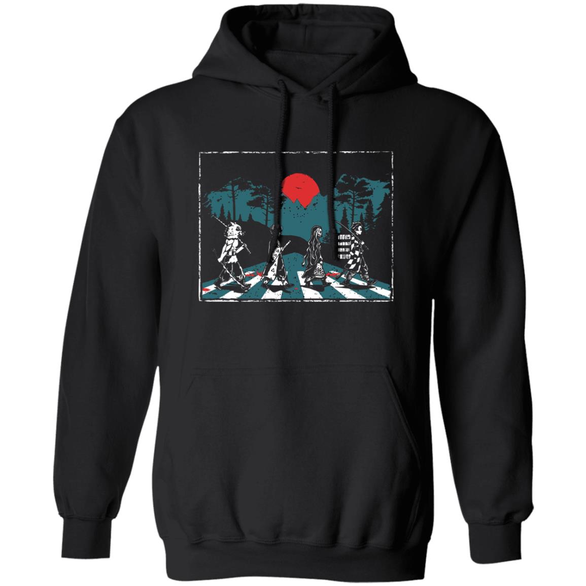 Demon Slayer shirt Demon Slayer Abbey Road Tanjiro Nezuko Zenitsu Inosuke Shirt hoodie Sweatshirt - Teechipus