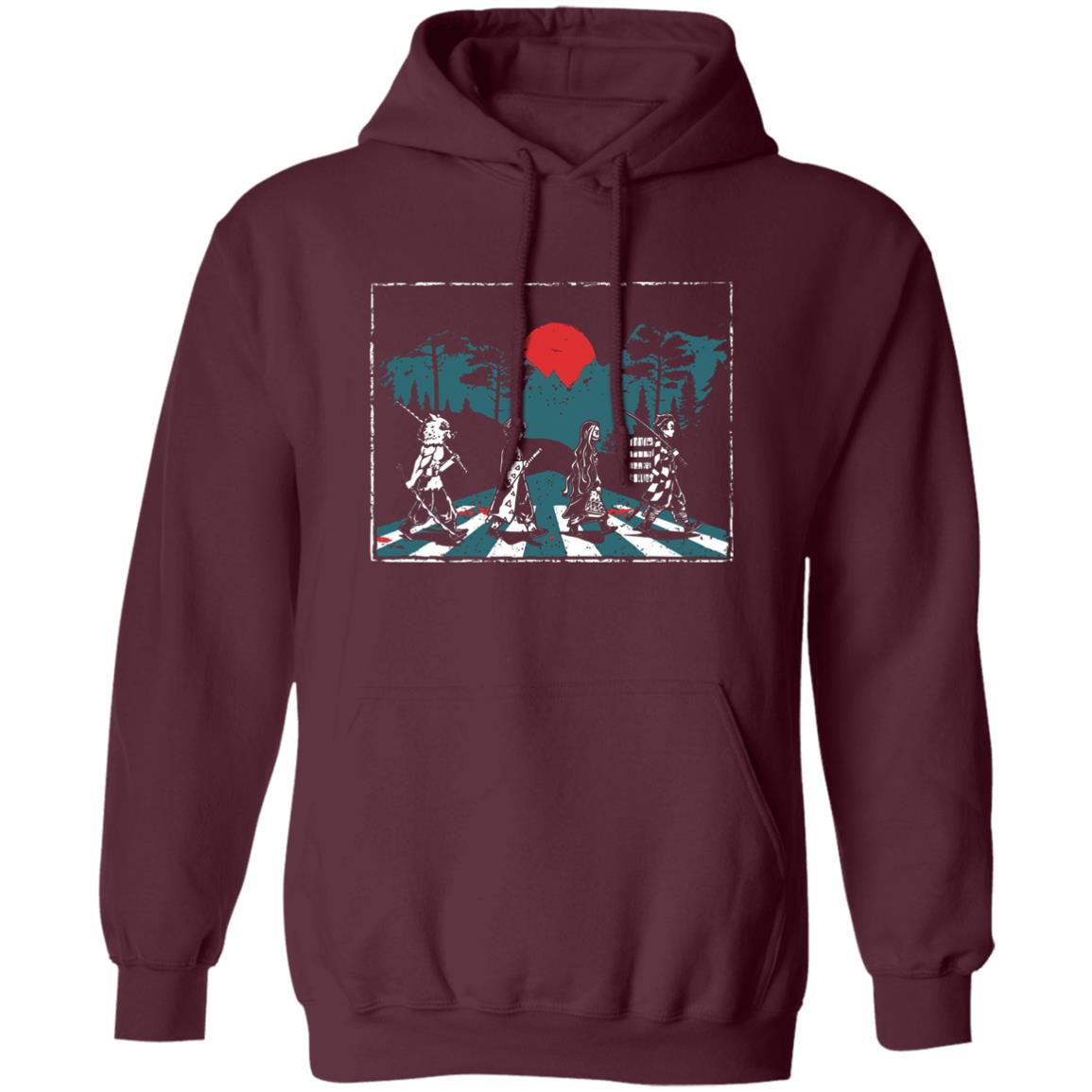 Demon Slayer shirt Demon Slayer Abbey Road Tanjiro Nezuko Zenitsu Inosuke Shirt hoodie Sweatshirt - Teechipus