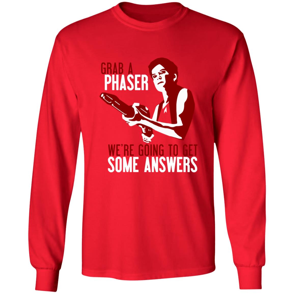 Grab A Phaser We're Going To Get Some Answers Shirt Janeway Grab A Phaser Shirt Voydoc Terry Farrell Grab A Phaser Shirt - Teechipus