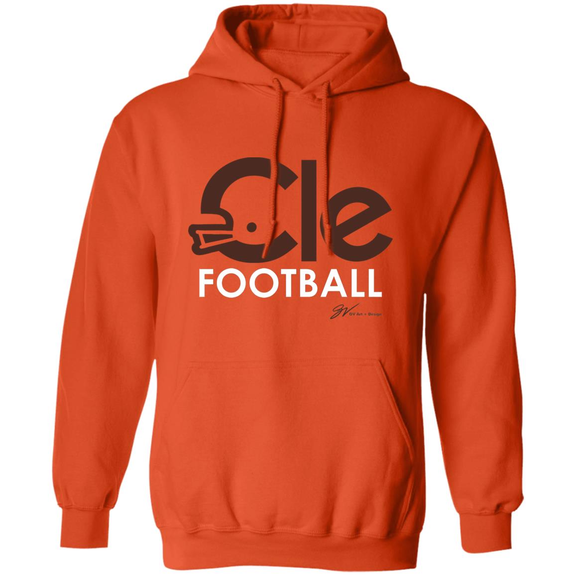 CLE Football Type T shirt Brown Cle Football Shirt Super Bowl Cle Football Shirt Hoodie Sweatshirt - Teechipus