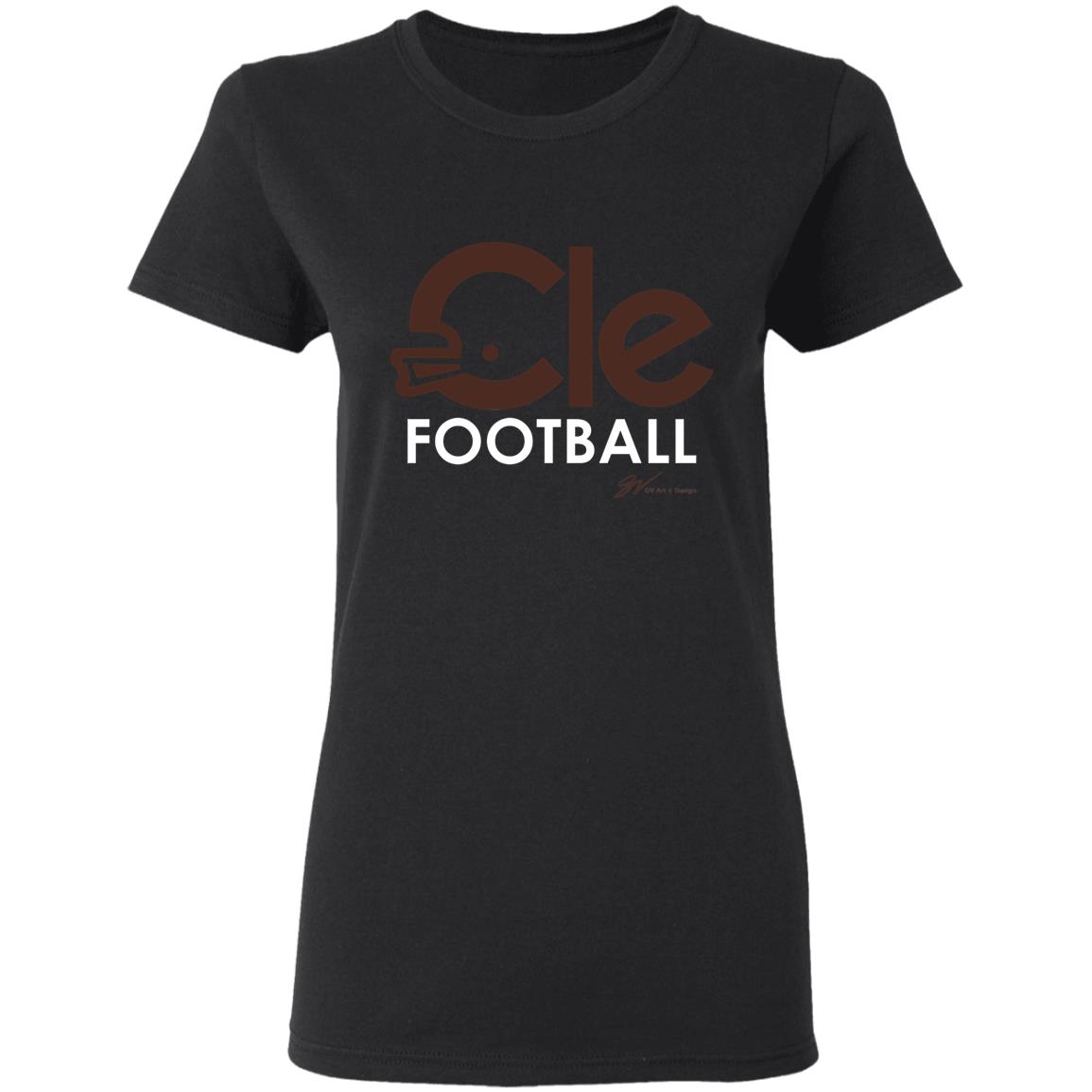 CLE Football Type T shirt Brown Cle Football Shirt Super Bowl Cle Football Shirt Hoodie Sweatshirt - Teechipus
