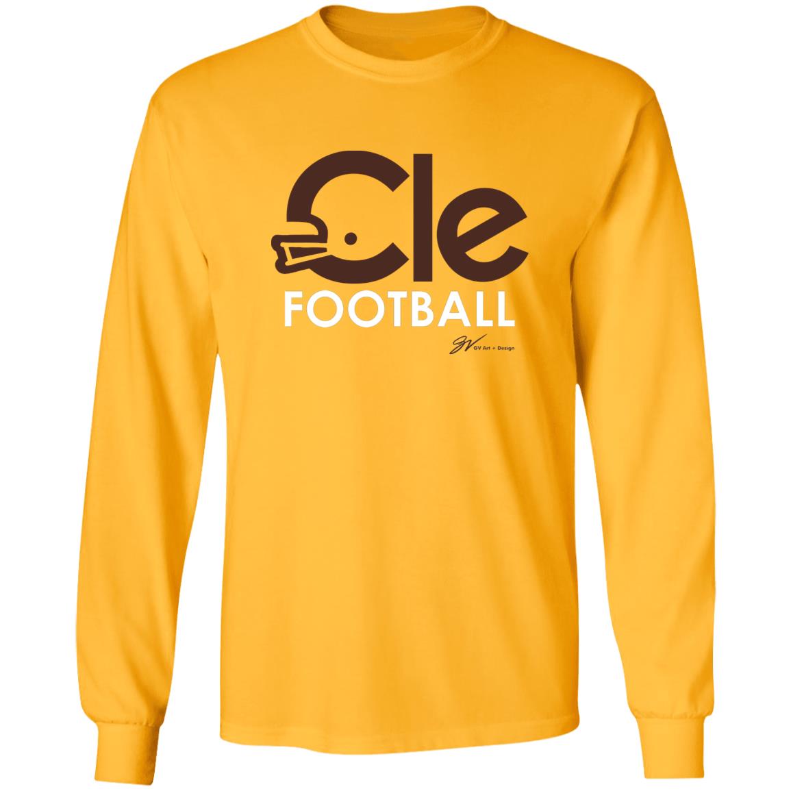 CLE Football Type T shirt Brown Cle Football Shirt Super Bowl Cle Football Shirt Hoodie Sweatshirt - Teechipus