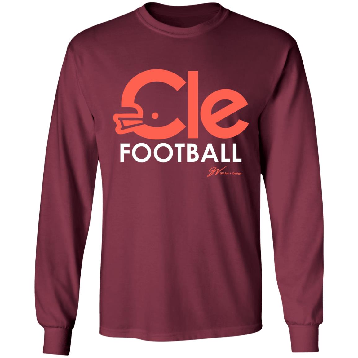 Brown Cle Type Helmet T Shirt CLE Football Type T shirt Brown Cle Football Shirt Super Bowl Cle Football Shirt Hoodie Sweatshirt - Teechipus