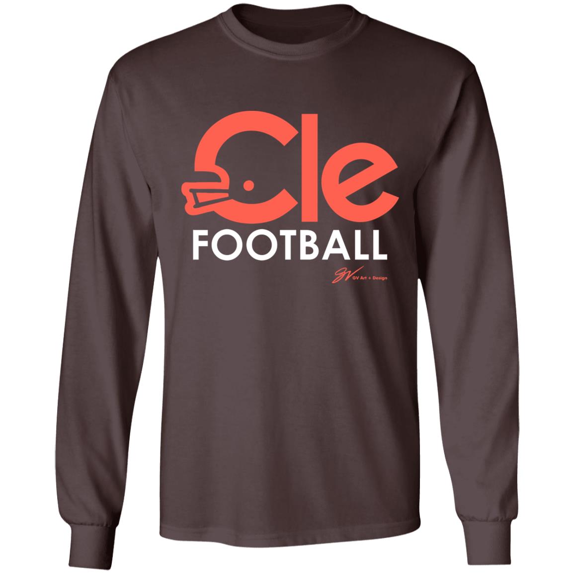 Brown Cle Type Helmet T Shirt CLE Football Type T shirt Brown Cle Football Shirt Super Bowl Cle Football Shirt Hoodie Sweatshirt - Teechipus