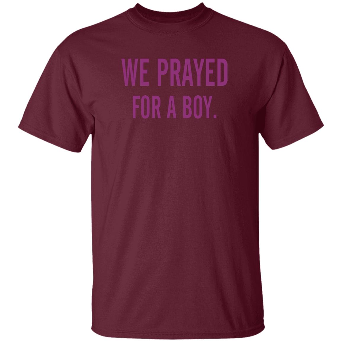 We Prayed For A Boy Shirt Sarah Schauer We Prayed For A Boy Shirt Hoodie Sweatshirt - Teechipus