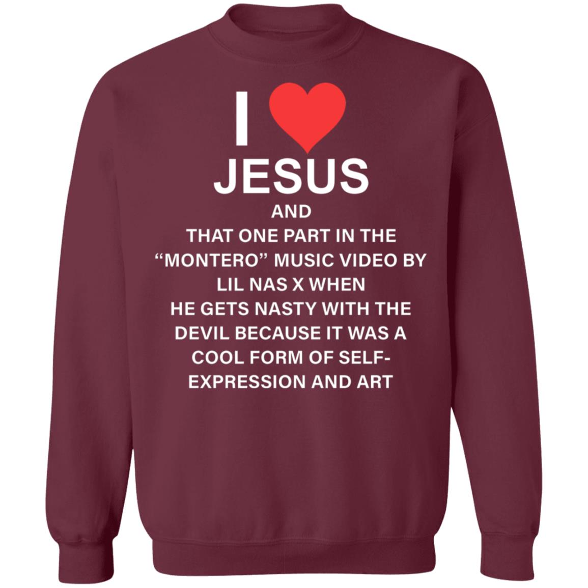 I Love Jesus And That One Part In The Shirt Lil Nas I Love Jesus And That One Part In The Shirt Hoodie Sweatshirt - Teechipus