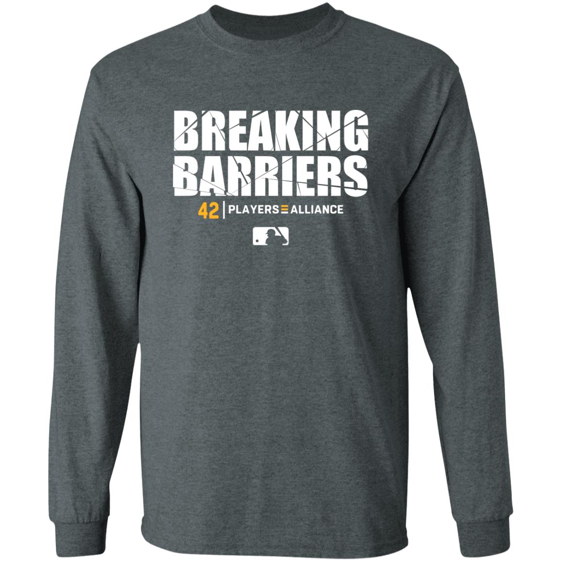 Baseball Breaking Barriers 42 Players Alliance Shirt Baltimore Orioles Vladimir Guerrero Jr Breaking Barriers Shirt Hoodie Sweatshirt - Teechipus