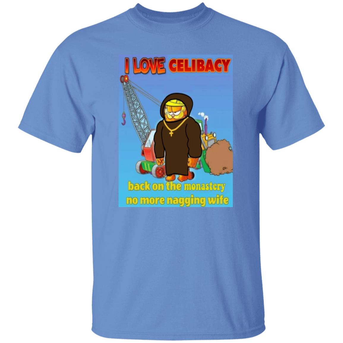 I Love Celibacy Back On The Monastery No More Nagging Wife Shirt Garfield Monk T-Shirt Hoodie Sweatshirt - Teechipus
