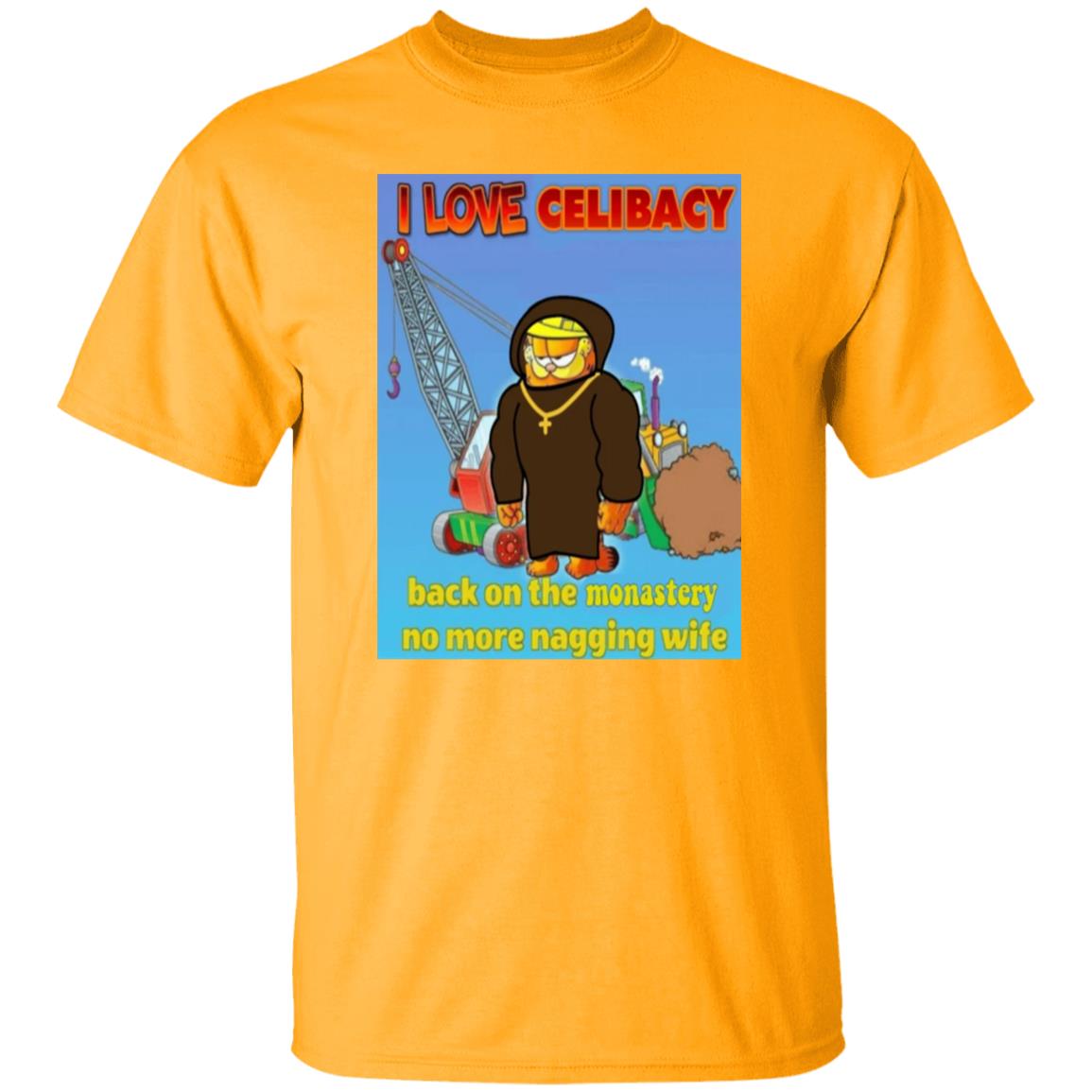 I Love Celibacy Back On The Monastery No More Nagging Wife Shirt Garfield Monk T-Shirt Hoodie Sweatshirt - Teechipus
