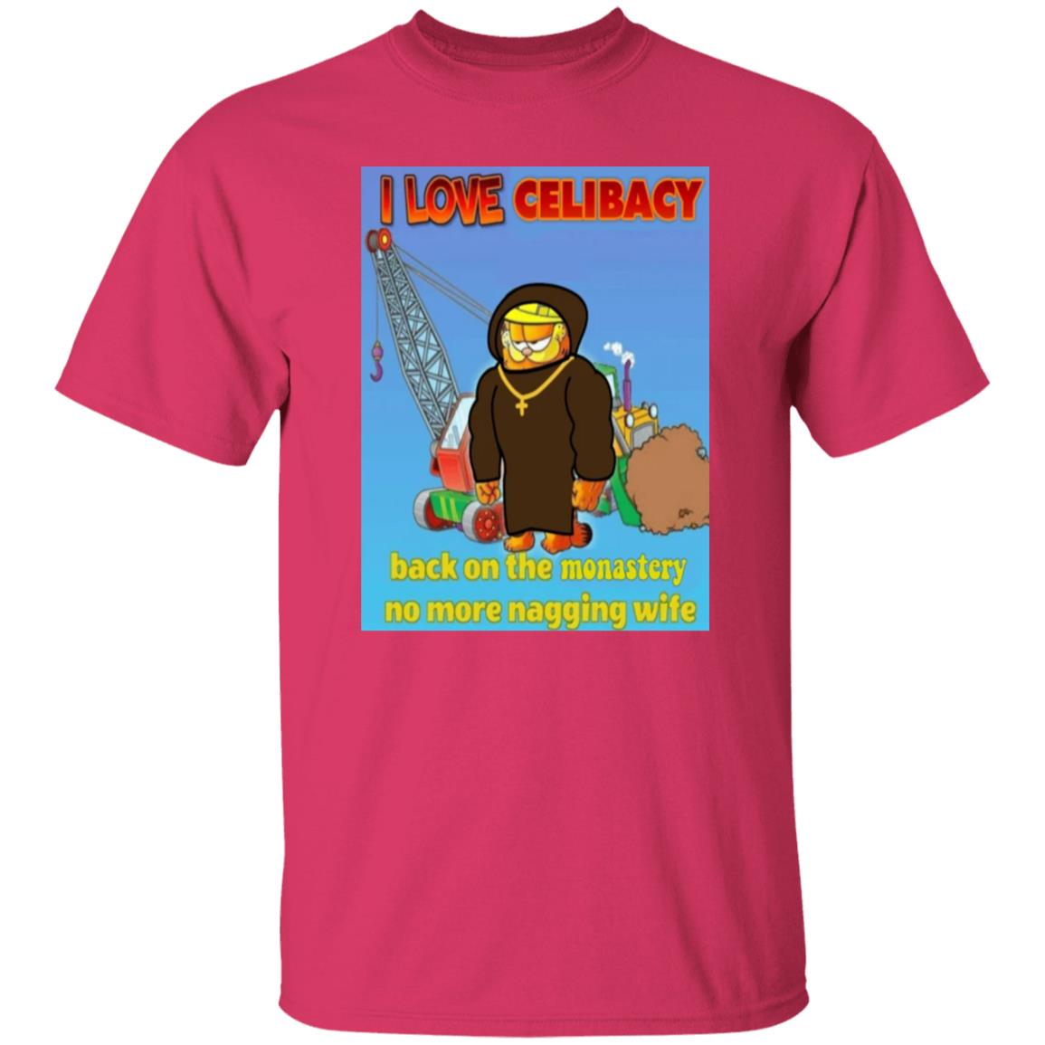 I Love Celibacy Back On The Monastery No More Nagging Wife Shirt Garfield Monk T-Shirt Hoodie Sweatshirt - Teechipus