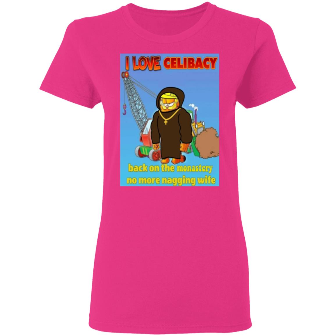 I Love Celibacy Back On The Monastery No More Nagging Wife Shirt Garfield Monk T-Shirt Hoodie Sweatshirt - Teechipus