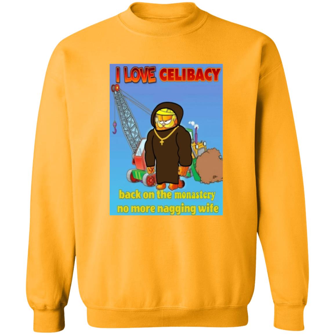 I Love Celibacy Back On The Monastery No More Nagging Wife Shirt Garfield Monk T-Shirt Hoodie Sweatshirt - Teechipus
