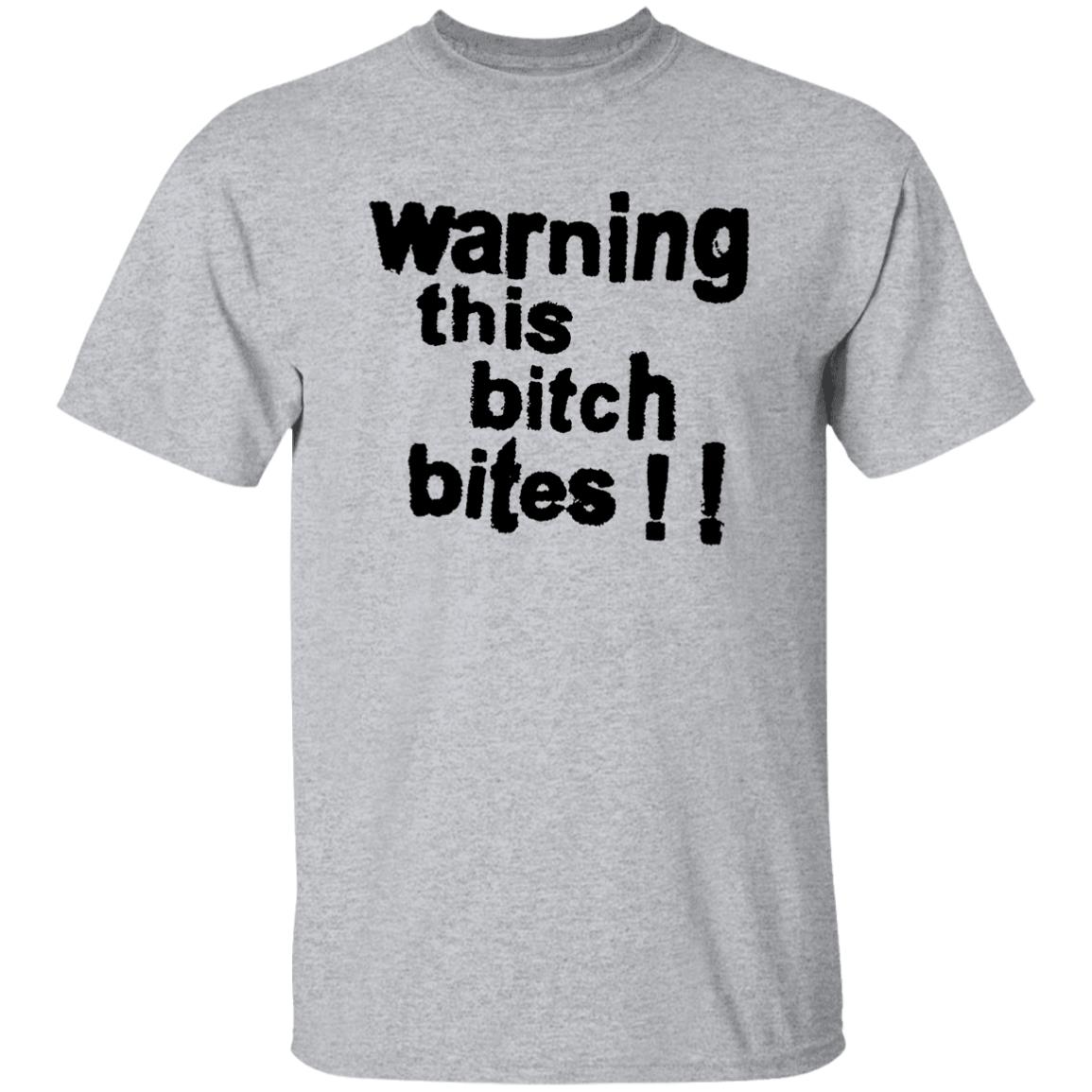 Warning This Bitch Bites Shirt Wear It Happy Shop Warning This Bitch Bites Shirt Hoodie Sweatshirt - Teechipus