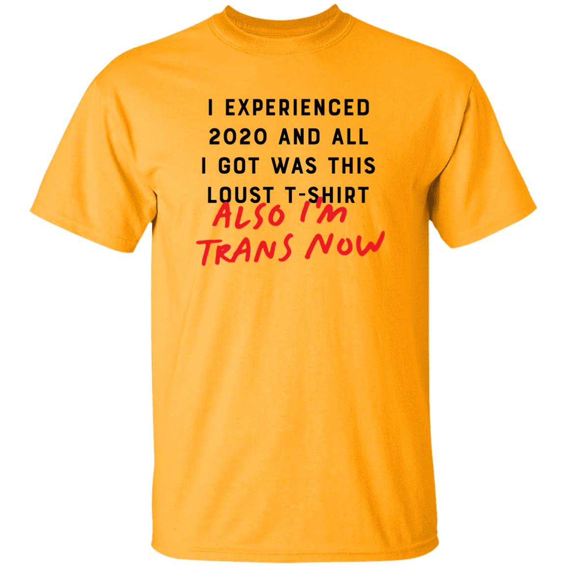 I Experienced 2020 And All I Got Was This Lousy T Shirt Also I'm Trans Now Shirt Hoodie Sweatshirt - Teechipus