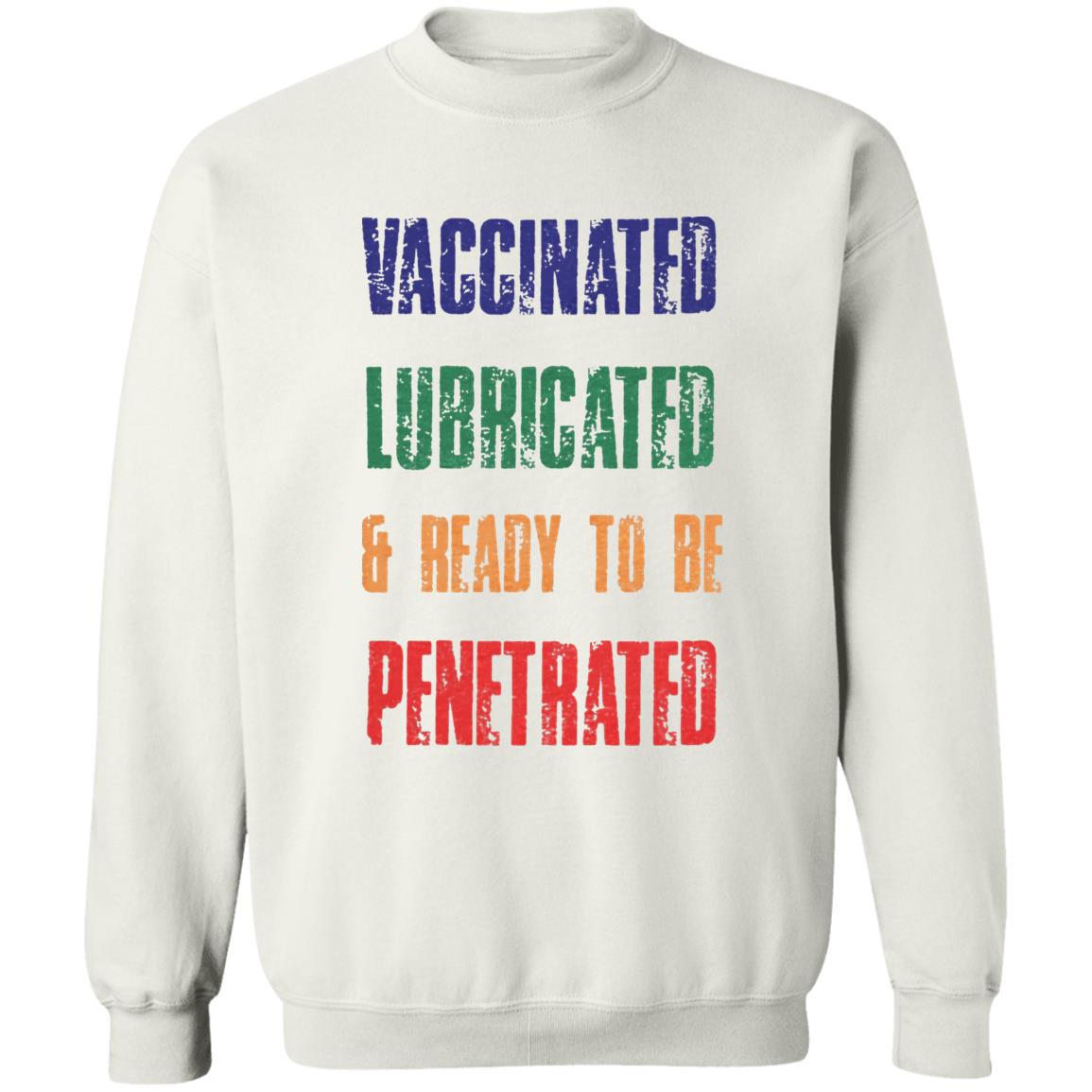 Vaccinated Lubricated and ready to be Penetrated shirt Comedy Couple Tees Merch Vaccinated Shirt Hoodie Sweatshirt - Teechipus