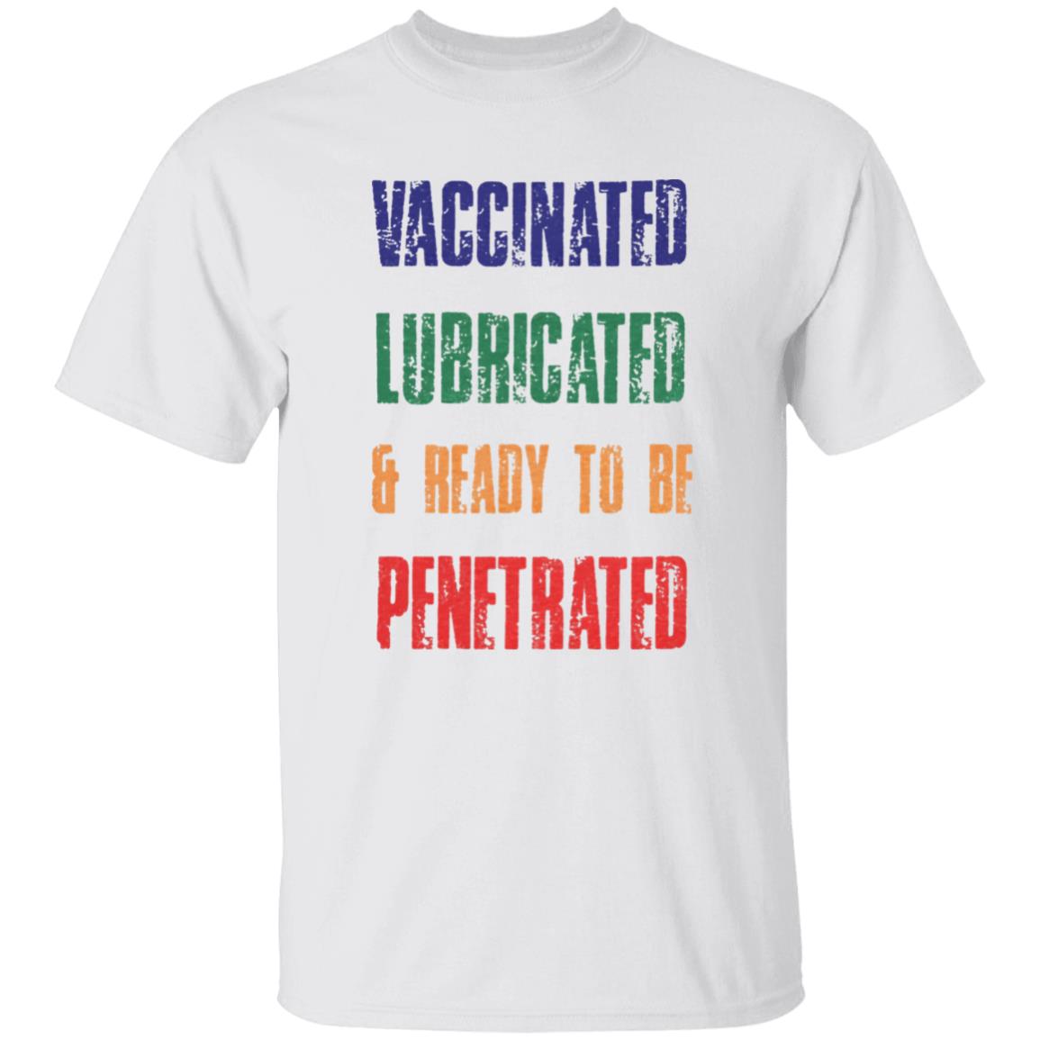 Vaccinated Lubricated and ready to be Penetrated shirt Comedy Couple Tees Merch Vaccinated Shirt Hoodie Sweatshirt - Teechipus