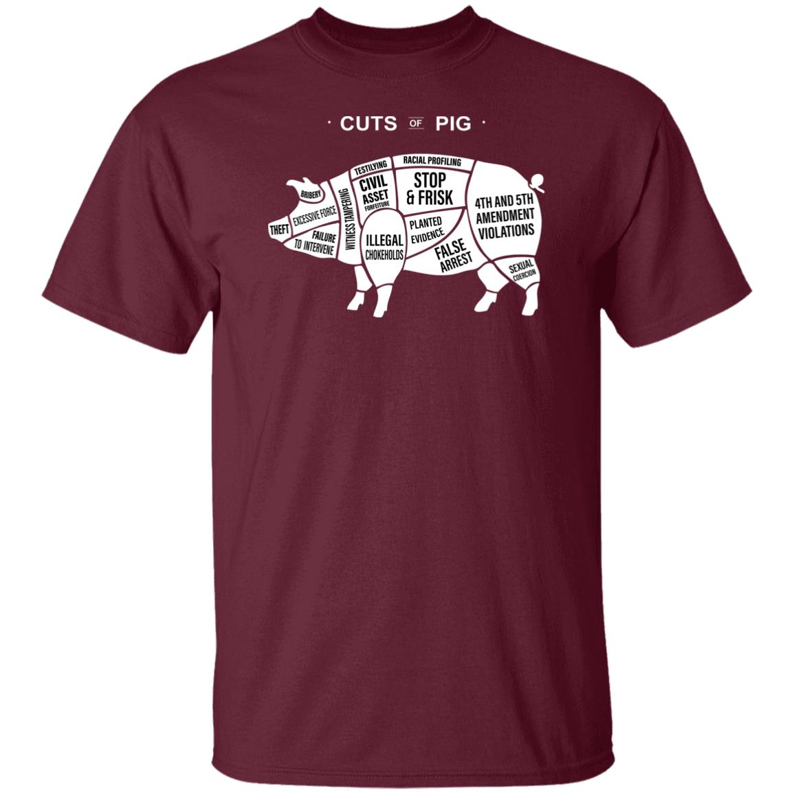 Cuts Of Pig Shirt Americahates Merch Ahus Cuts Of Pig Shirt Hoodie Sweatshirt - Teechipus