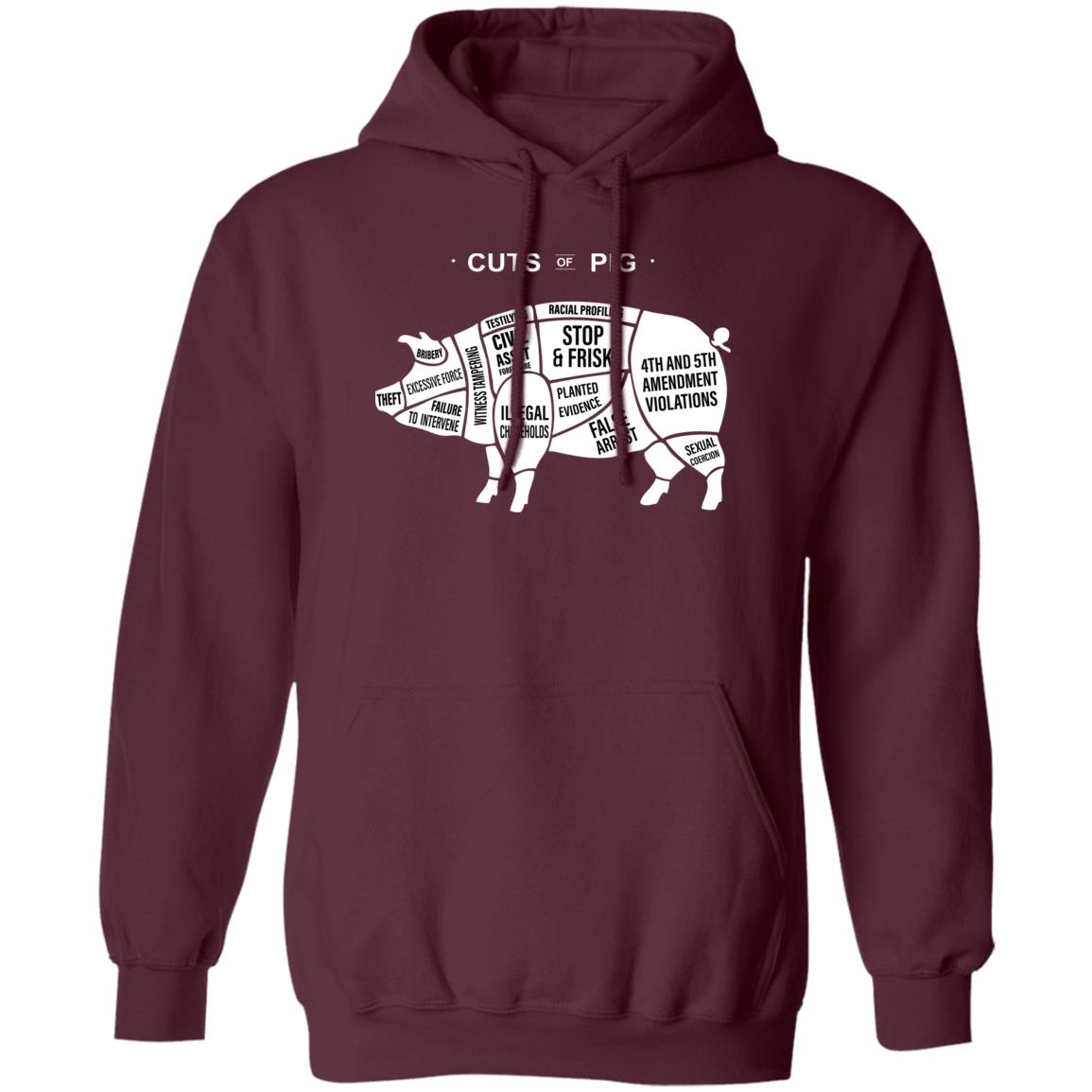 Cuts Of Pig Shirt Americahates Merch Ahus Cuts Of Pig Shirt Hoodie Sweatshirt - Teechipus