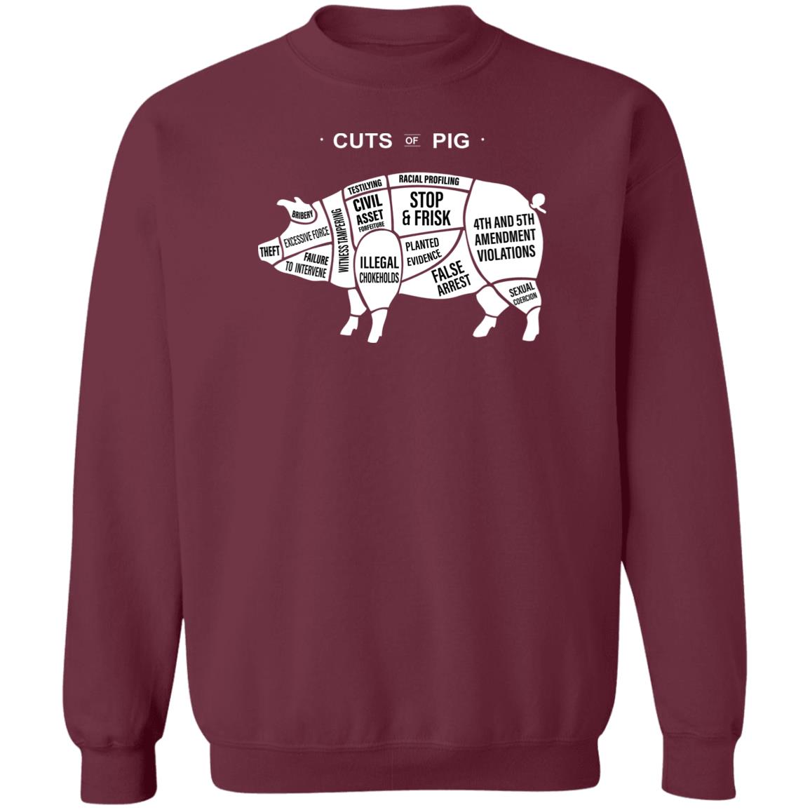 Cuts Of Pig Shirt Americahates Merch Ahus Cuts Of Pig Shirt Hoodie Sweatshirt - Teechipus