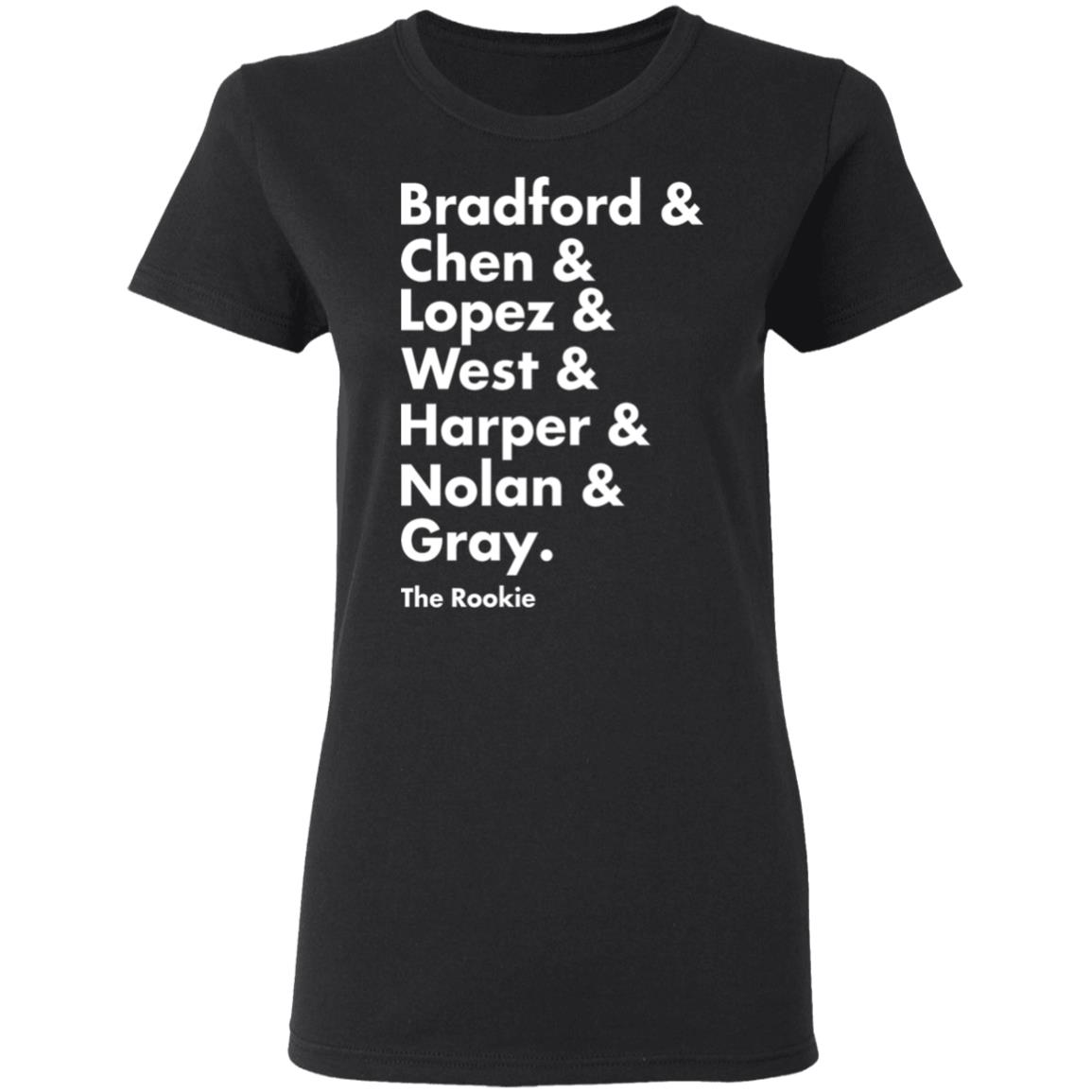 Bradford Chen Lopez West Harper Nolan Gray Shirt Shop Talk Podcast The Rookie Squad Goals T Shirt Hoodie Sweatshirt - Teechipus