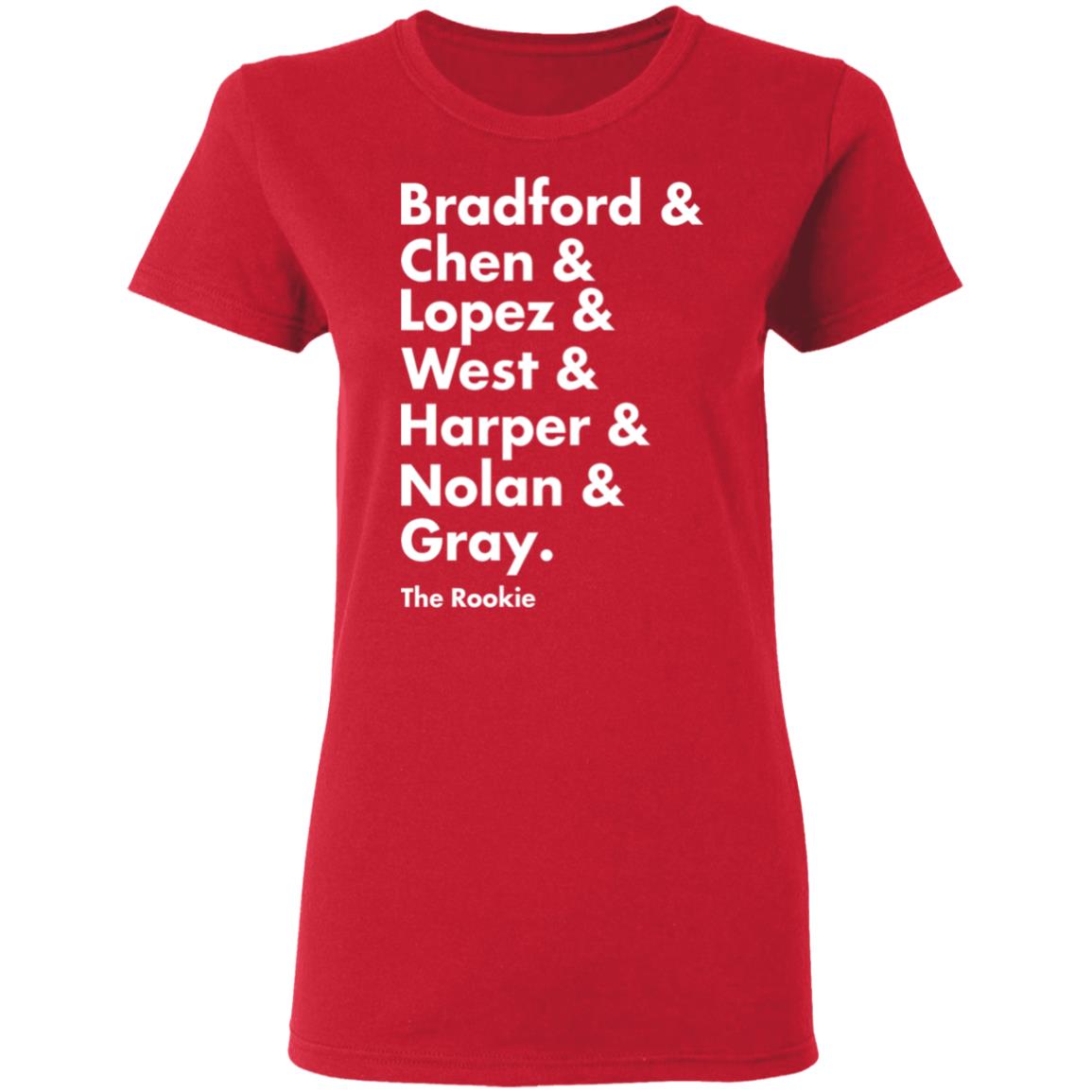 Bradford Chen Lopez West Harper Nolan Gray Shirt Shop Talk Podcast The Rookie Squad Goals T Shirt Hoodie Sweatshirt - Teechipus