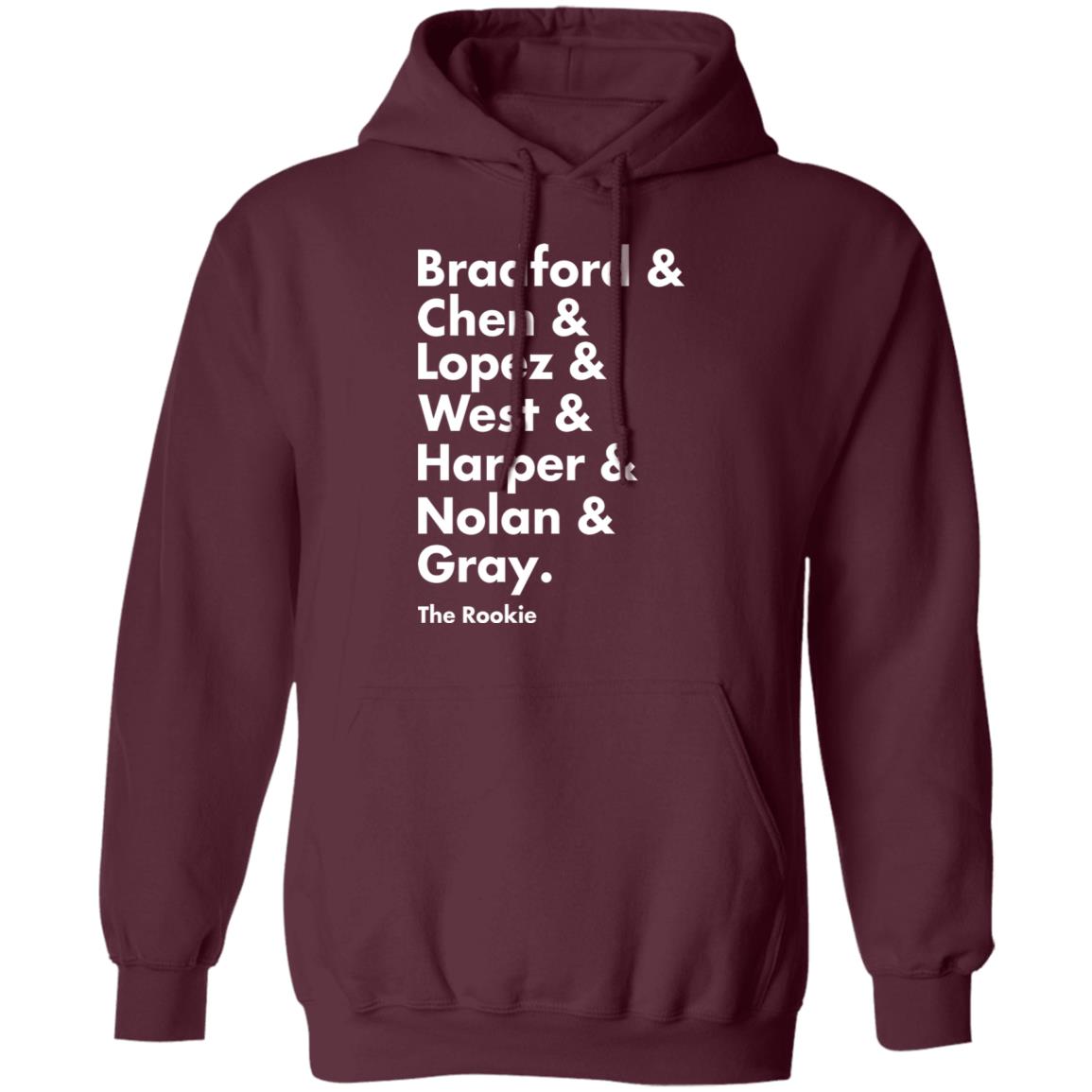 Bradford Chen Lopez West Harper Nolan Gray Shirt Shop Talk Podcast The Rookie Squad Goals T Shirt Hoodie Sweatshirt - Teechipus