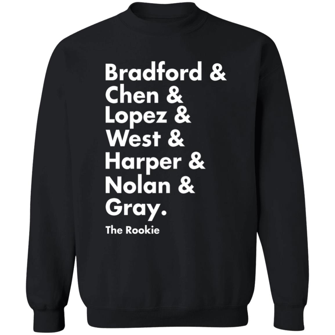 Bradford Chen Lopez West Harper Nolan Gray Shirt Shop Talk Podcast The Rookie Squad Goals T Shirt Hoodie Sweatshirt - Teechipus