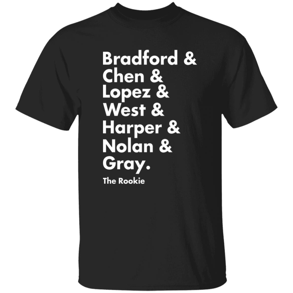 Bradford Chen Lopez West Harper Nolan Gray Shirt Shop Talk Podcast The Rookie Squad Goals T Shirt Hoodie Sweatshirt - Teechipus