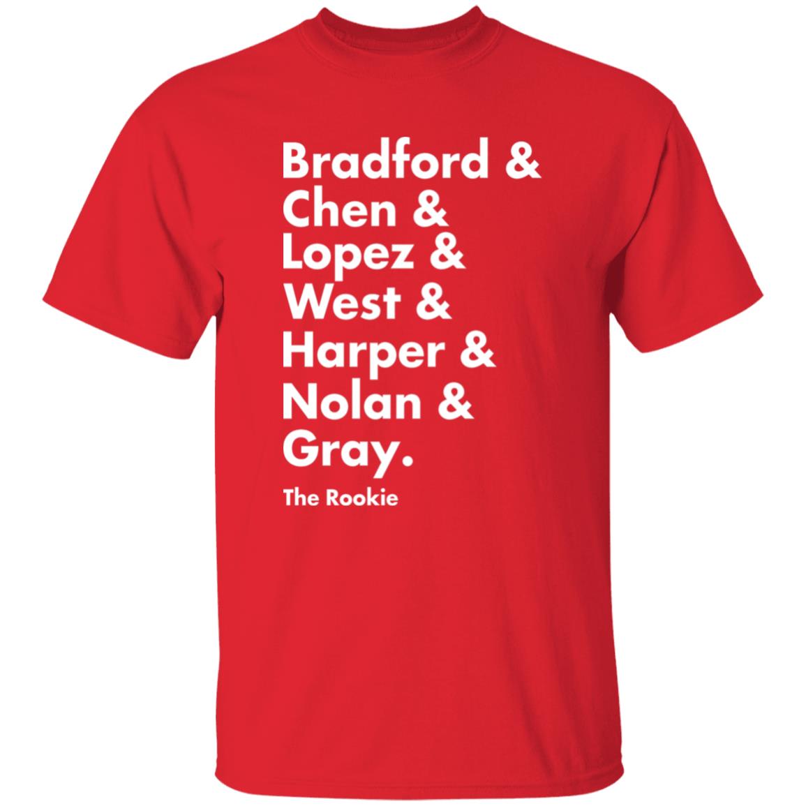 Bradford Chen Lopez West Harper Nolan Gray Shirt Shop Talk Podcast The Rookie Squad Goals T Shirt Hoodie Sweatshirt - Teechipus