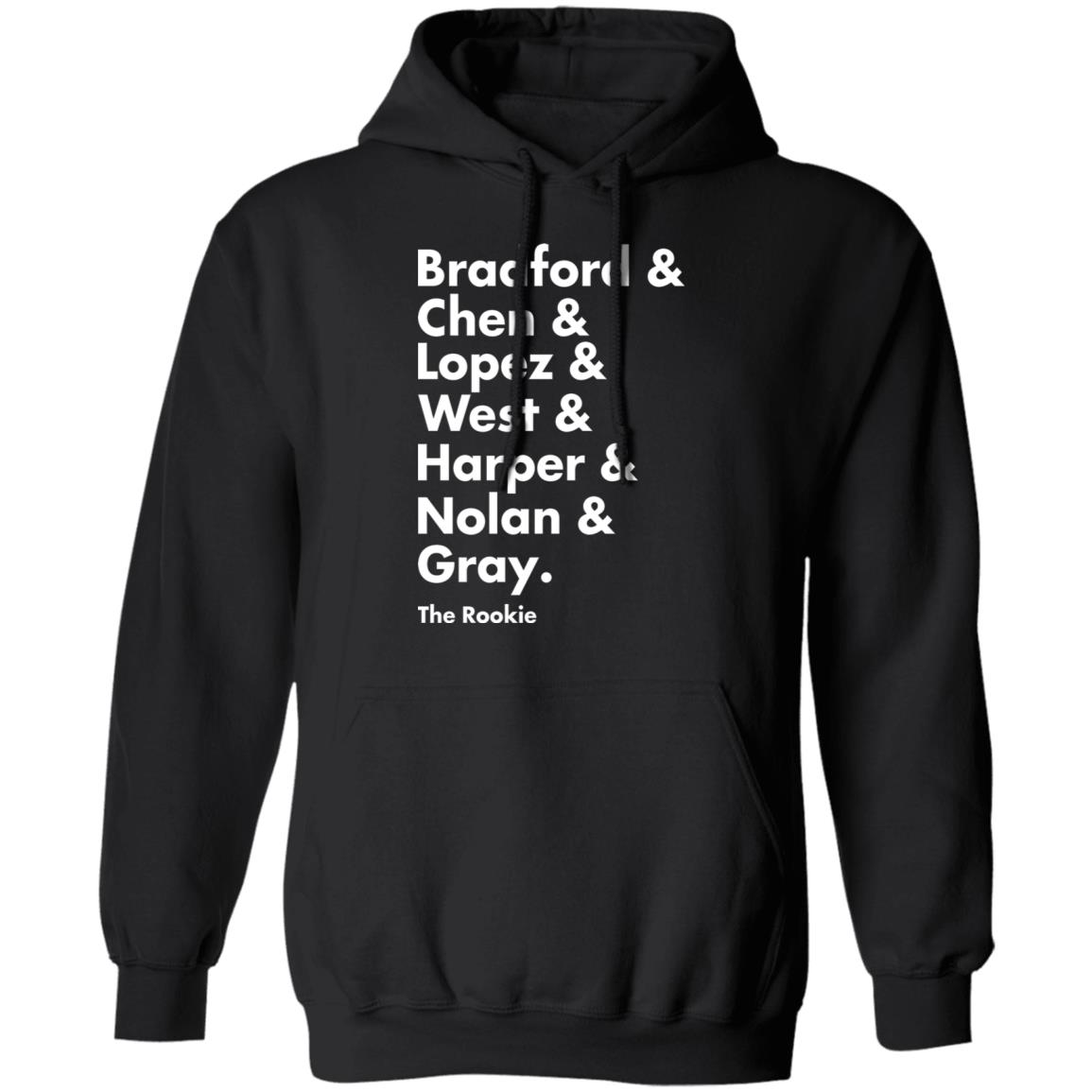 Bradford Chen Lopez West Harper Nolan Gray Shirt Shop Talk Podcast The Rookie Squad Goals T Shirt Hoodie Sweatshirt - Teechipus