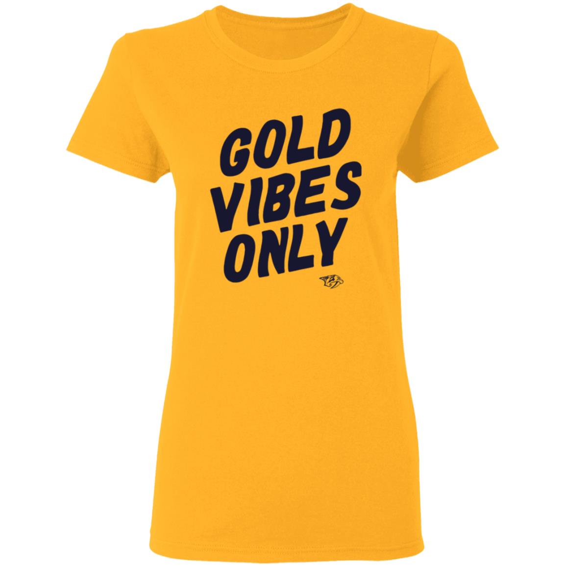 Gold Vibes Only Shirt Nashville Predators Gold Vibes Only Shirt Hoodie Sweatshirt - Teechipus