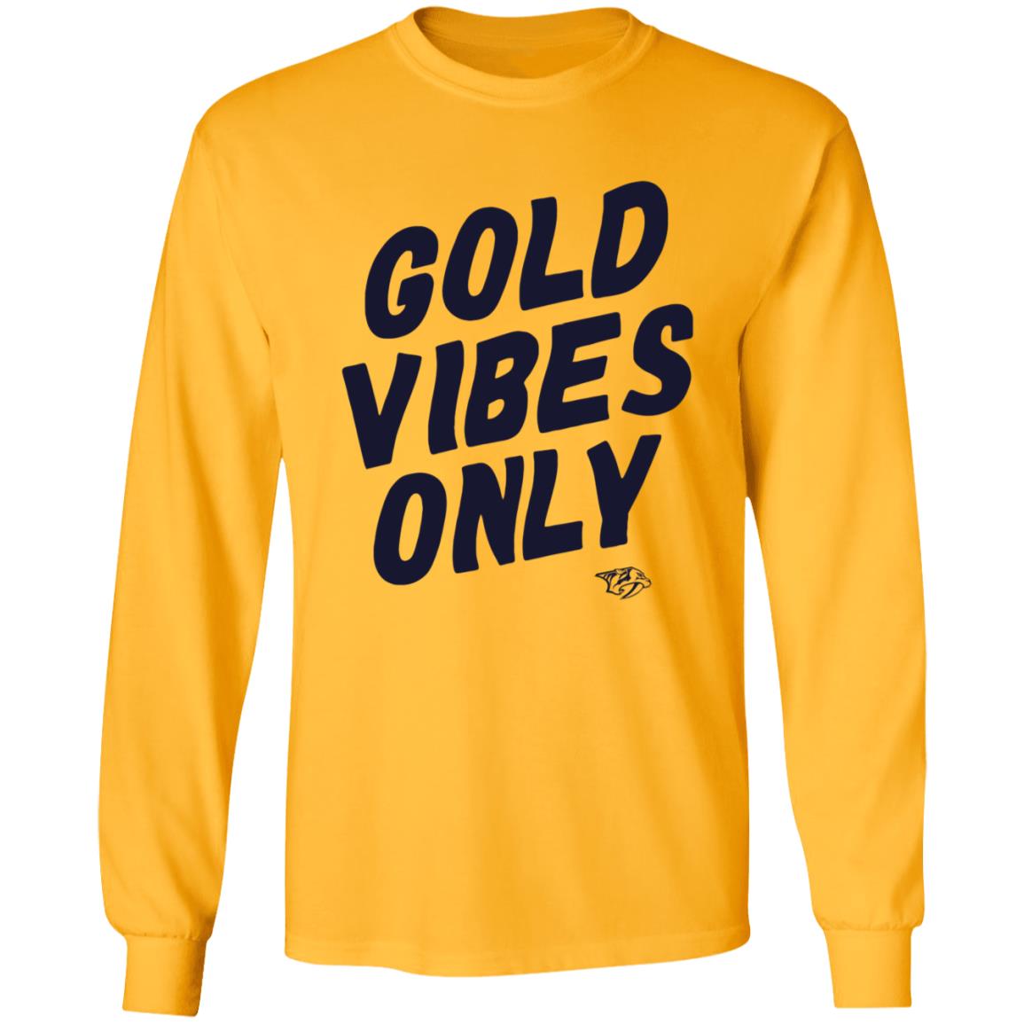 Gold Vibes Only Shirt Nashville Predators Gold Vibes Only Shirt Hoodie Sweatshirt - Teechipus
