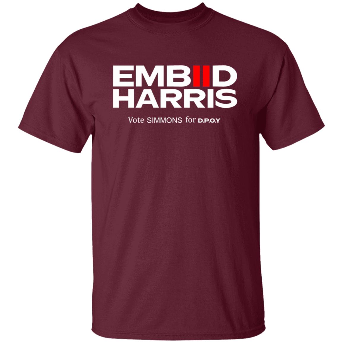 Embiid Harris Shirt Spotted In Kensington Embiid Harris Vote Simmons For D.P.O.Y. Shirt Hoodie Sweatshirt - Teechipus