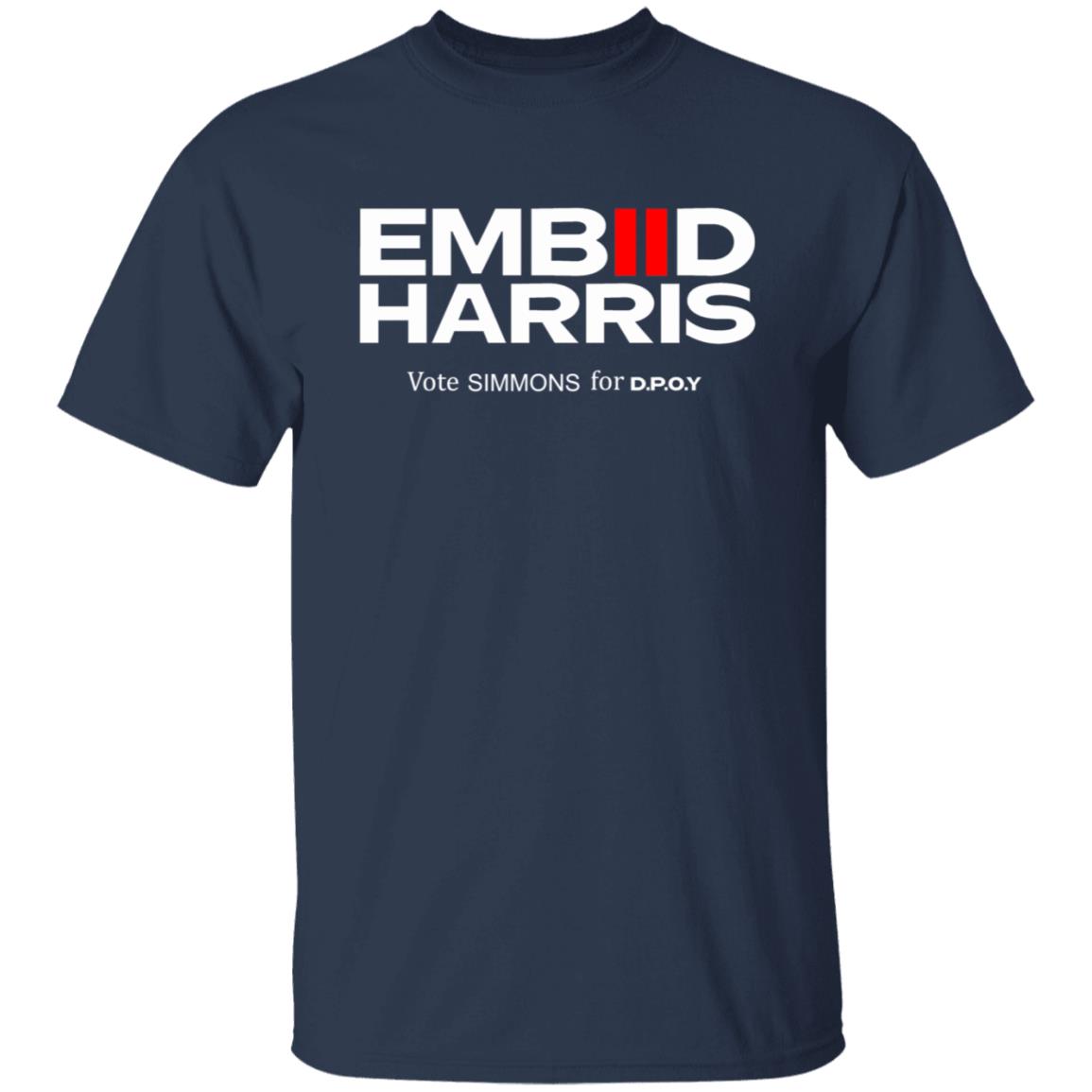 Embiid Harris Shirt Spotted In Kensington Embiid Harris Vote Simmons For D.P.O.Y. Shirt Hoodie Sweatshirt - Teechipus