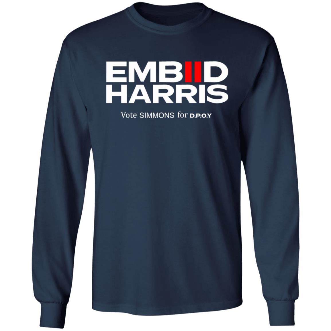 Embiid Harris Shirt Spotted In Kensington Embiid Harris Vote Simmons For D.P.O.Y. Shirt Hoodie Sweatshirt - Teechipus