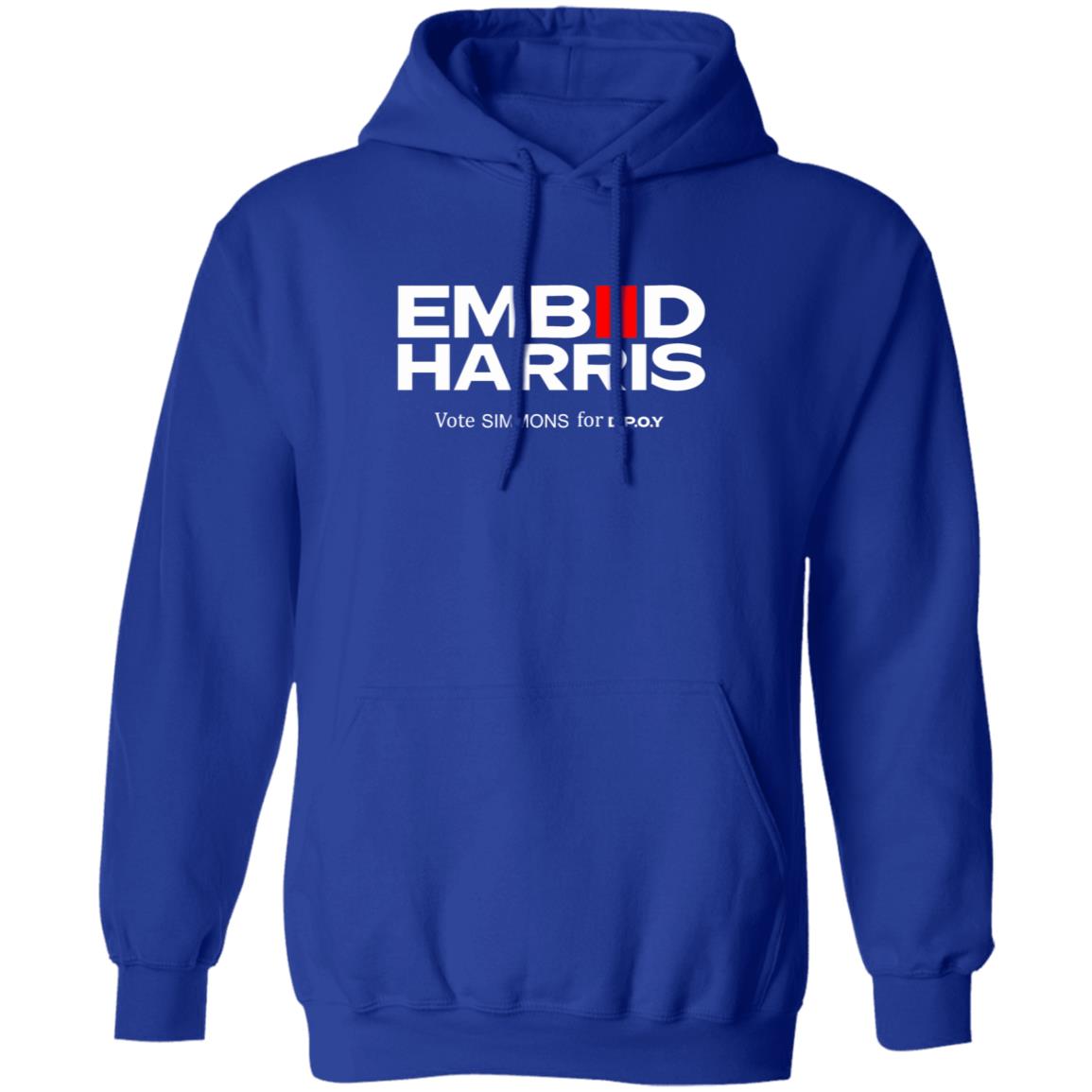 Embiid Harris Shirt Spotted In Kensington Embiid Harris Vote Simmons For D.P.O.Y. Shirt Hoodie Sweatshirt - Teechipus