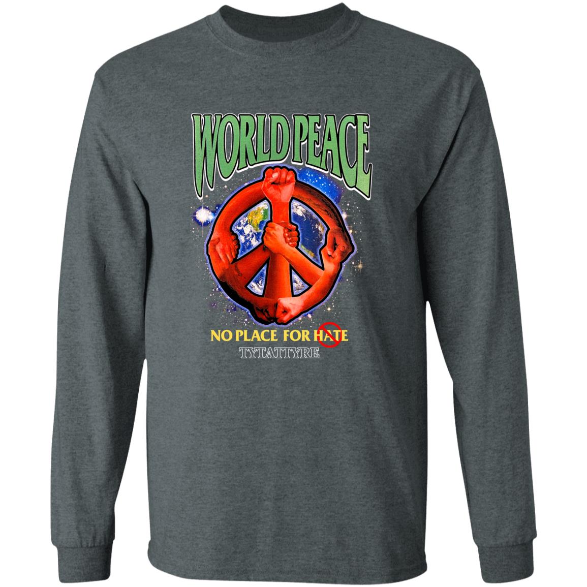 World Peace T-Shirt But 2 Lakers Players Wore My New Tytattyre Store World Peace No Place For Hate Shirt Hoodie Sweatshirt - Teechipus