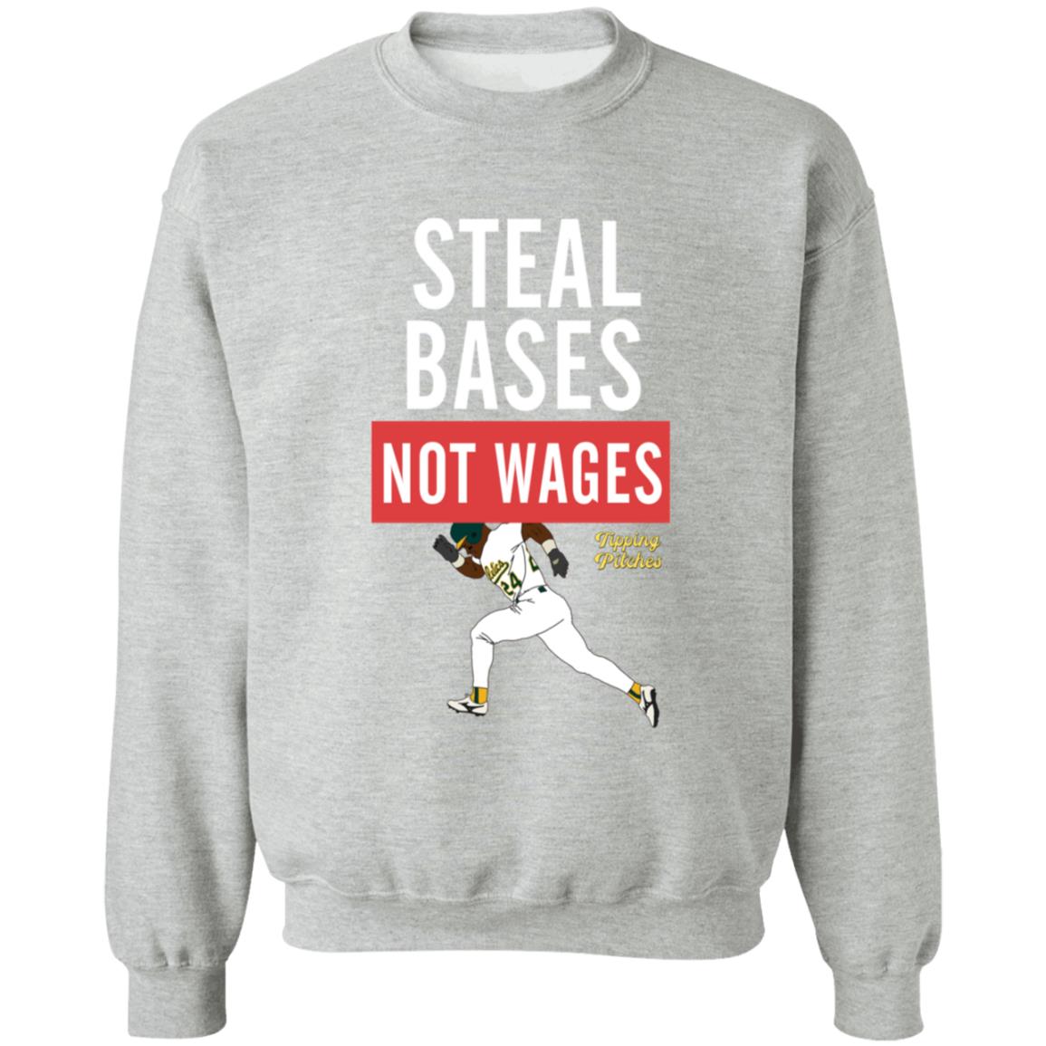Steal Bases Not Wages Shirt Tipping Pitches Merch Jerry Blevins Steal Bases Not Wages Shirt Hoodie Sweatshirt - Teechipus