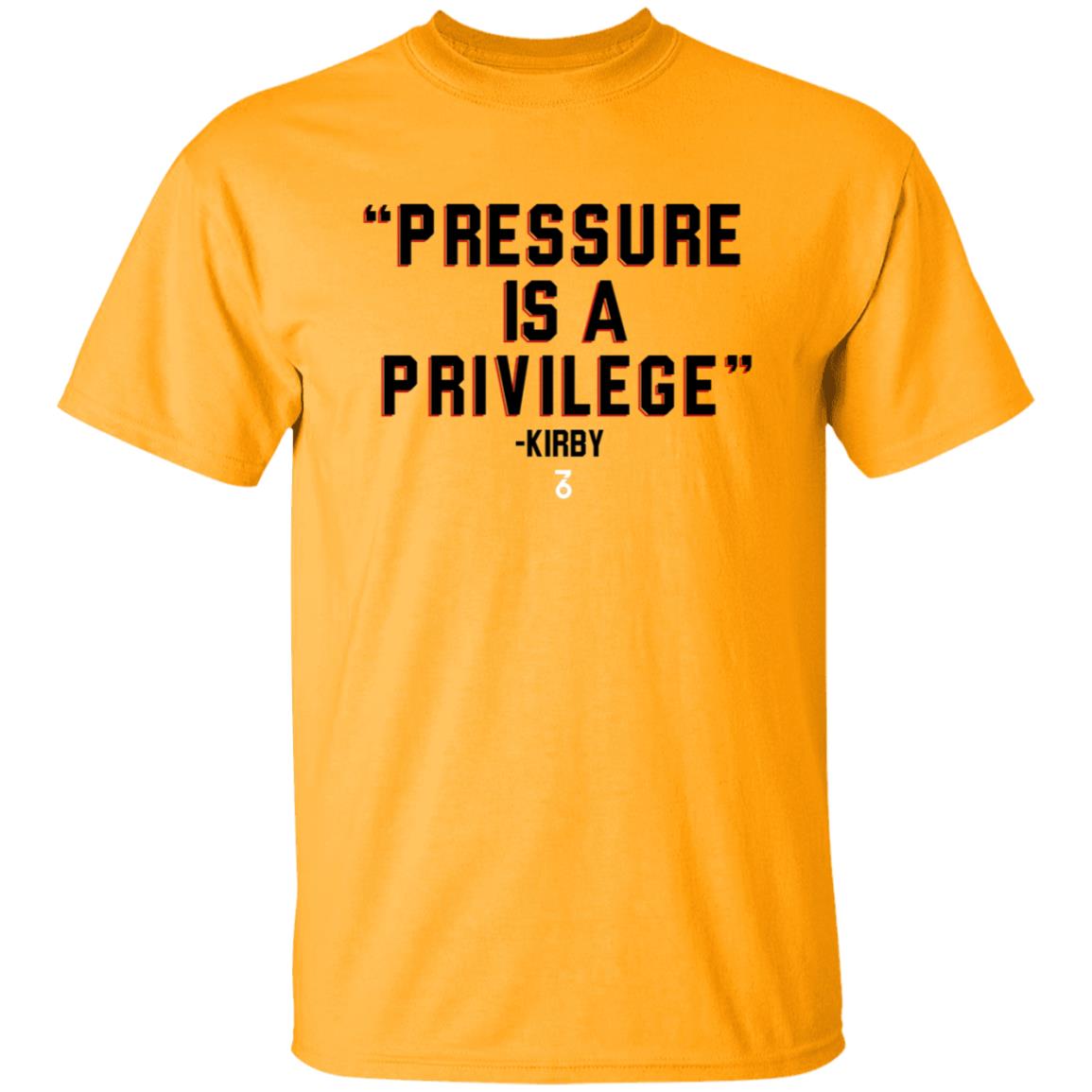 Pressure Is A Privilege Shirt Shop The Seven Six Coach Kirby Smart Pressure Is A Privilege Shirt Hoodie Sweatshirt - Teechipus