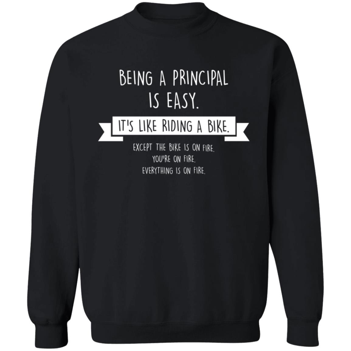 Being A Principal Is Easy It's Like Riding A Bike Shirt Hoodie Sweatshirt - Teechipus